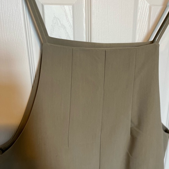 Contemporary Olive Clothing Apron Tunic Olive Green Sleeveless Dress One Size - Picture 12 of 12